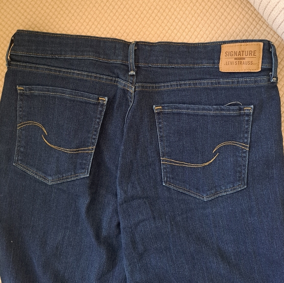 SIGNATURE by LEVI STRAUSS Men's MID Rise Straight Cut Blue Jeans - Picture 4 of 10